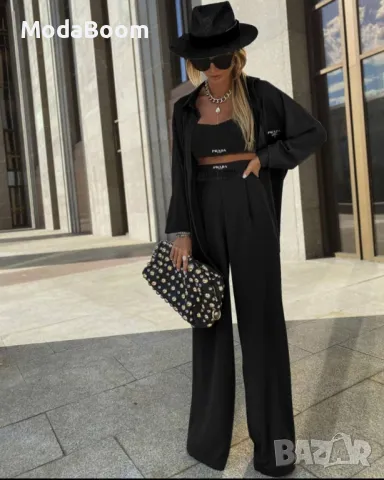 Дамски черен комплект-3части VL59s