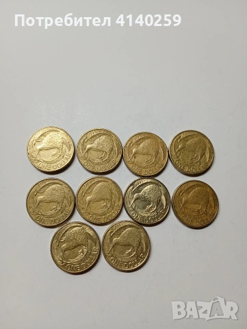 НОВА ЗЕЛАНДИЯ МОНЕТИ 1 ДОЛАР 2005-2010 Г 