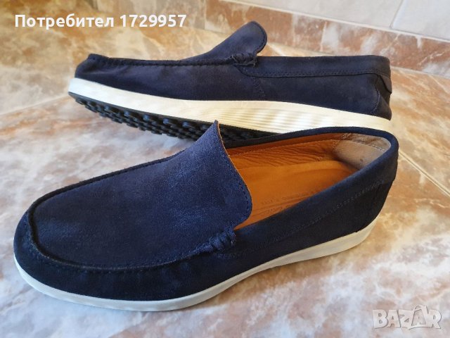 Мокасини Ecco велур-Цвят: Индиго Номер -42, снимка 9 - Мокасини - 40451149