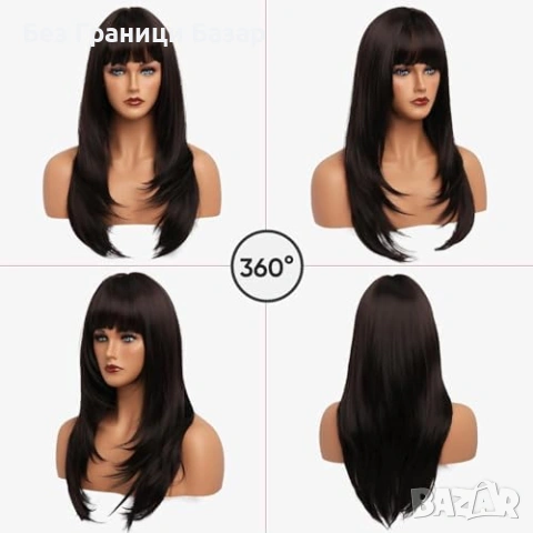 Нова Перука за Парти Ежедневие, Висококачествена коса за жени прическа , снимка 7 - Аксесоари за коса - 53567076