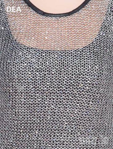 Сребрист потник-топ S/M-20лв.НОВ, снимка 3 - Корсети, бюстиета, топове - 40244782