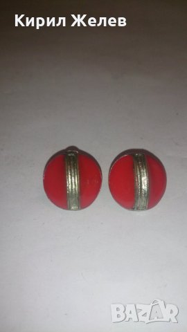 Винтидж емайлирани дамски обеци -13884