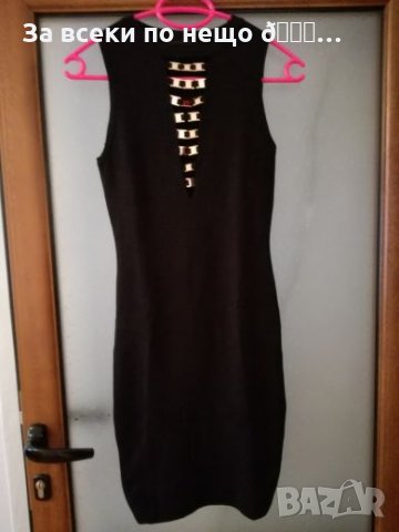 Черна рокля със златно, снимка 2 - Рокли - 27013725