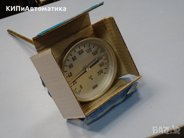 биметален термометър Wika thermometer ф100mm, 0/+200°C, L-500mm, снимка 8 - Резервни части за машини - 37103726