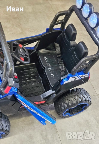ТОП ЦЕНА!НОВО!Акумулаторен джип/UTV Jakarta BLUE с 4x4,12V батерия,USB,дистанцинно управление, снимка 10 - Други - 52917018