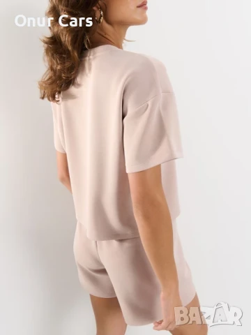 Къси панталони (basic) в Бежов цвят (Размер L), снимка 4 - Къси панталони и бермуди - 50851382