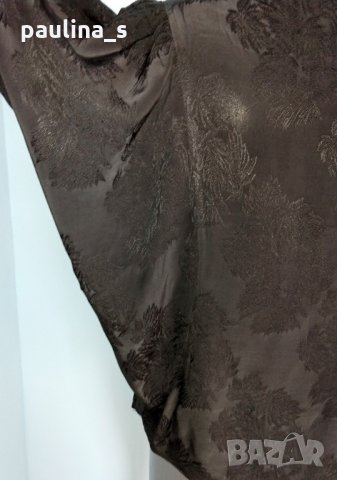 Ацетатна коприна с флорален принт / Дизайнерска блуза тип туника "Mery time" , снимка 5 - Туники - 28301473