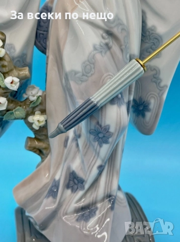 Lladro Spain  Japanese Geisha “Teruko” w/ Folded Parasol  “Гейшата” Код P1697, снимка 14 - Декорация за дома - 52960364