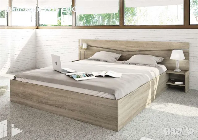 Спалня с нощни шкафчета Сити 2007 сонома и орех адмирал