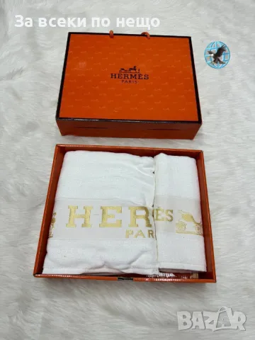 Hermes🔝Gucci Луксозни Хавлии - 2бр. в кутия - Налични Различни Цветове Код D2157, снимка 3 - Хавлиени кърпи - 49423615