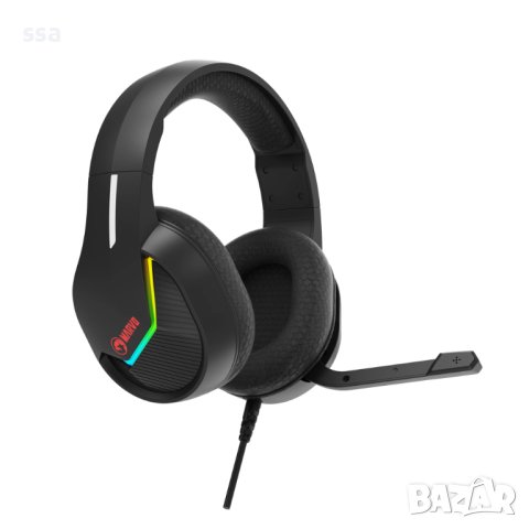 Marvo геймърски слушалки Gaming Headphones H8618 - 50mm, USB, RGB, снимка 5 - Слушалки за компютър - 43058288