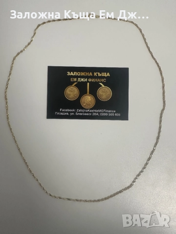 Стилен и класически златен синджир 2.67гр. 14К., снимка 2 - Колиета, медальони, синджири - 52244820