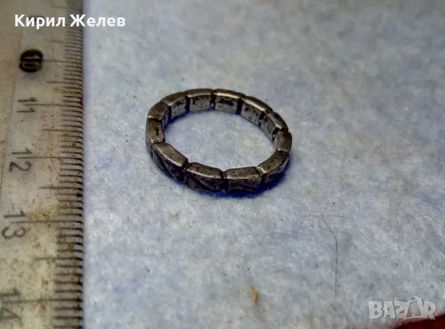 СТАР СТИЛНО ОРНАМЕНТИРАН СРЕБЪРЕН ПРЪСТЕН Тип ХАЛКА ОКСИДИРАНО СРЕБРО 925 ПРОБА 36978, снимка 3 - Пръстени - 49682882