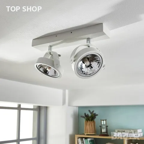 Прожектор Arcchio 'Lieven' (модерен) в бял алуминий за кухня (2 крушки, G9) - таванно осветление, та, снимка 6 - Лампиони - 48830202