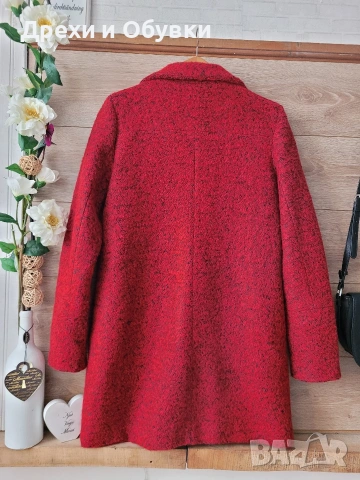 Червено палто вълна, снимка 12 - Палта, манта - 52168421