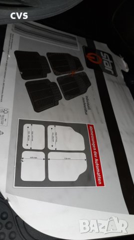 Универсални стелки за кола 4 броя STAR, Гумени, Черен , снимка 3 - Аксесоари и консумативи - 27652563
