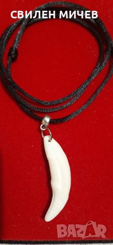 Медальон,зъб от вълк, снимка 1