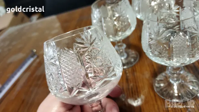 Кристални чаши за коняк, снимка 2 - Антикварни и старинни предмети - 50236441
