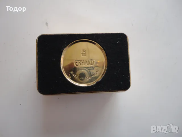 Уникална позлатена кутия за цигари пури Erhard Germany, снимка 8 - Други ценни предмети - 47423472