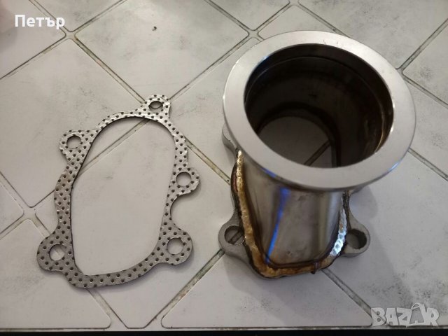 Даунпайп фланец 63mm, за турбо,GT25 GT28 GT28R T25 T28, неръждавейка, 5 дупки,нов