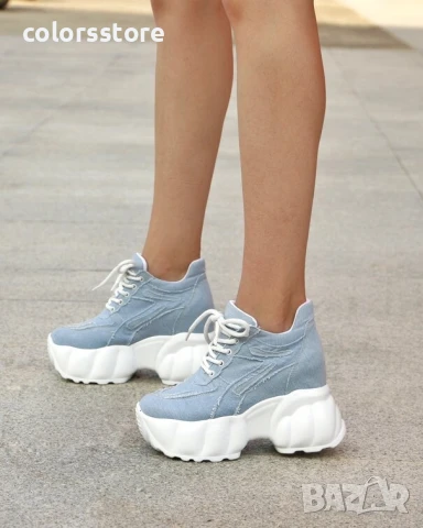 Кецове на платформа - деним - PA90

