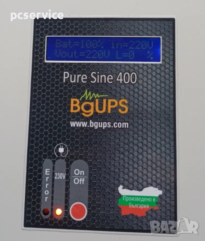 UPS с външен акумулатор. Чиста синусоида на изхода, LCD дисплей, 400W, снимка 3 - Друга електроника - 50735779