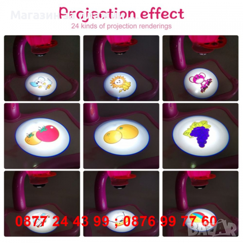 Детски проектор за рисуване 2 в 1 | масичка с проектор за рисуване - КОД 3290, снимка 5 - Рисуване и оцветяване - 36429509