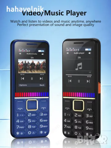 3 SIM карти! Телефон SERVO 2175 Magic Voice ЧЕРЕН, снимка 1