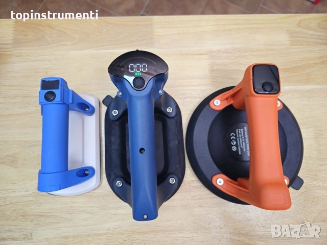 Акумулаторна вендуза за плочки и плоскости VSCE-1319, 195x130 мм, до 200 кг, LCD дисплей, куфар, снимка 7 - Други инструменти - 52557920