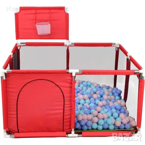 НОВА 128х128см Голяма кошара за игра / преграда за бебе / заграждение / ограда за дете, снимка 3 - Кошарки - 41459177