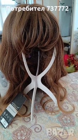 Светло кестенява с руси краища перука, снимка 5 - Аксесоари за коса - 52811273