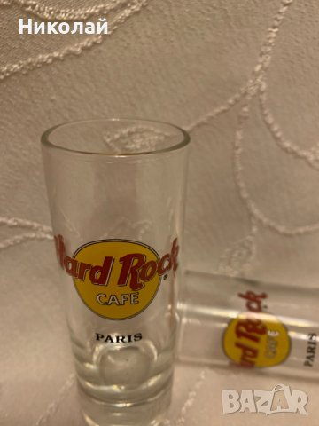 Чашки за шот Hard Rock Café Paris 2 бр Pair of Shot Glasses HRC Paris, снимка 5 - Колекции - 44131374
