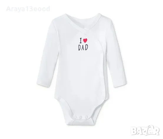 Памучни бебешки бодита с дълъг ръкав 5 броя TCHIBO 62/68, снимка 3 - Бодита за бебе - 49891733