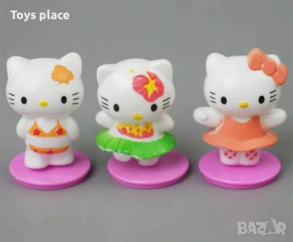 Лот фигурки Hello kitty за торта или игра, снимка 4 - Фигурки - 50724138