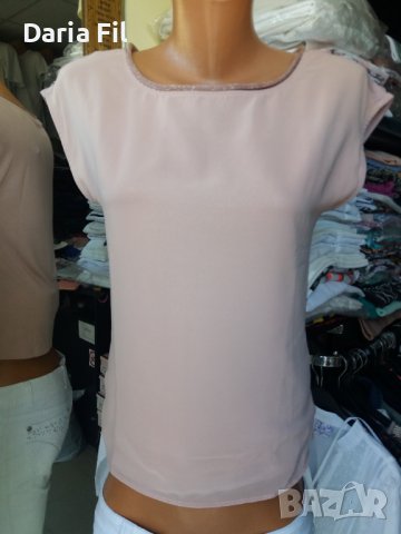 УНИКАЛНО КРАСИВА блуза в перлен пепел от рози цвят, снимка 1