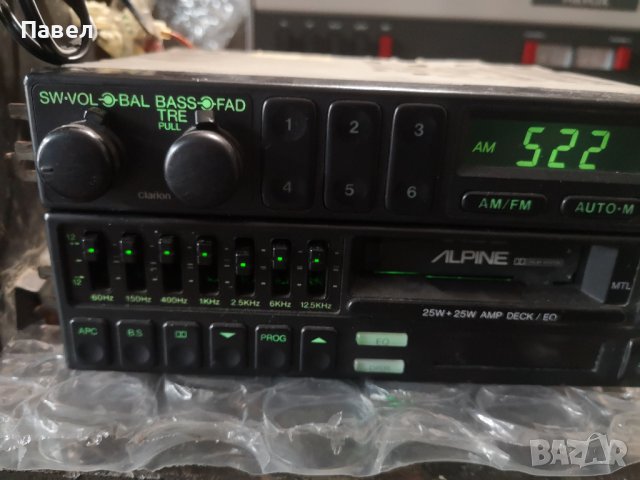 Ретро авторадио alpine+clarion 2 din