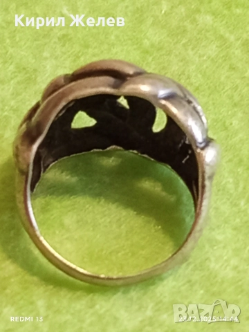 Пръстен стерлингово сребро с дизайн плетена кошнича ретро Арт бижу 20533, снимка 6 - Пръстени - 52884350