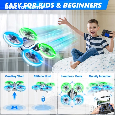 Сгъваем Дрон с HD Камера – FPV пренос на живо, 2 батерии