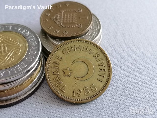 Монета - Турция - 25 куруша | 1955г., снимка 2 - Нумизматика и бонистика - 43058128