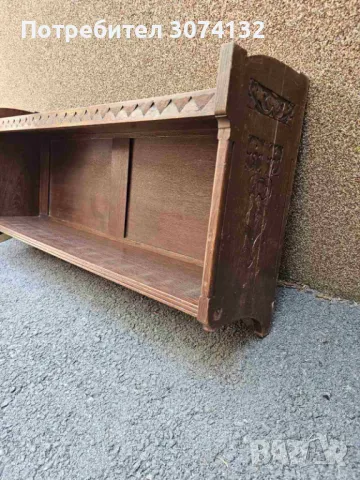 Етажерка за стена с дърворезба, снимка 2 - Етажерки - 49754417