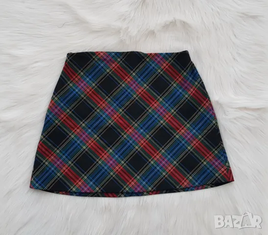 Дамска карирана пола ZARA S-M, снимка 12 - Поли - 48134519