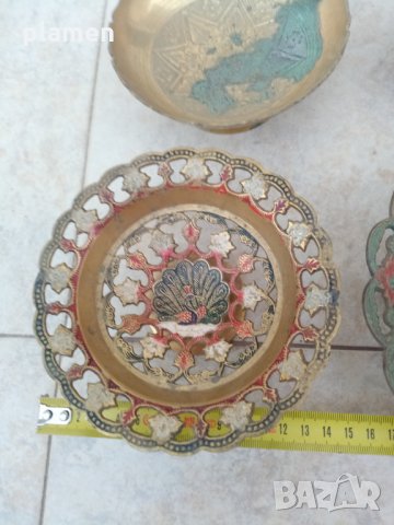 Стари индийски бронзови фруктиери купи, снимка 5 - Антикварни и старинни предмети - 33665202