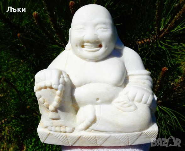 Буда статуетка от мрамор 1.5 кг. , снимка 8 - Статуетки - 36833736