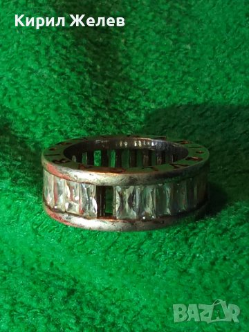 BVLGARI БУЛГАРИ Стар МАРКОВ Скъпоц СРЕБЪРЕН ПРЪСТЕН РОДИРАНО СРЕБРО 925 с ЛАБОРАТЕРЕН МОЙСАНИТ 40627, снимка 4 - Пръстени - 42600605