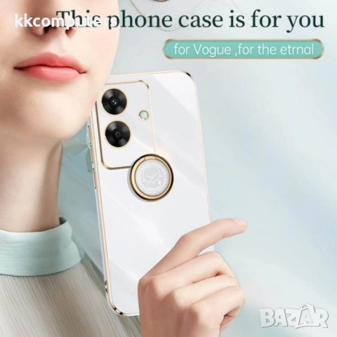 Realme Note 60 XINLI Electroplated Ring Holder Калъф и Протектор, снимка 3 - Калъфи, кейсове - 52732272
