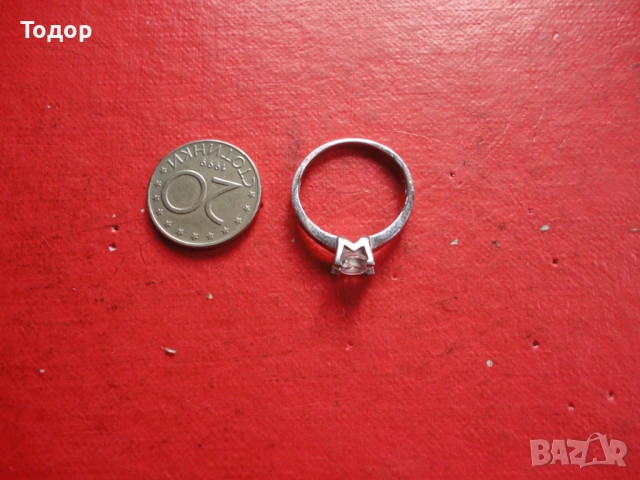 Луксозен сребърен пръстен с камък , снимка 2 - Пръстени - 53304831