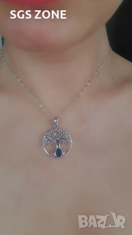 Сребърна Висулка Амулет Дърво на Живота, снимка 9 - Колиета, медальони, синджири - 49891502