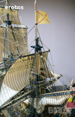 макет на кораб San Felipe-1690 Spanish Armada Galleon Tall Ship, снимка 7 - Други ценни предмети - 27893138