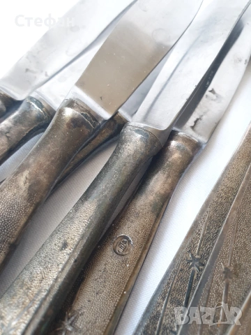 Комплект посребрени прибори , снимка 3 - Антикварни и старинни предмети - 53536872