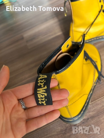 Жълти боти/ботуши Dr. Martens , снимка 2 - Дамски ботуши - 52903959